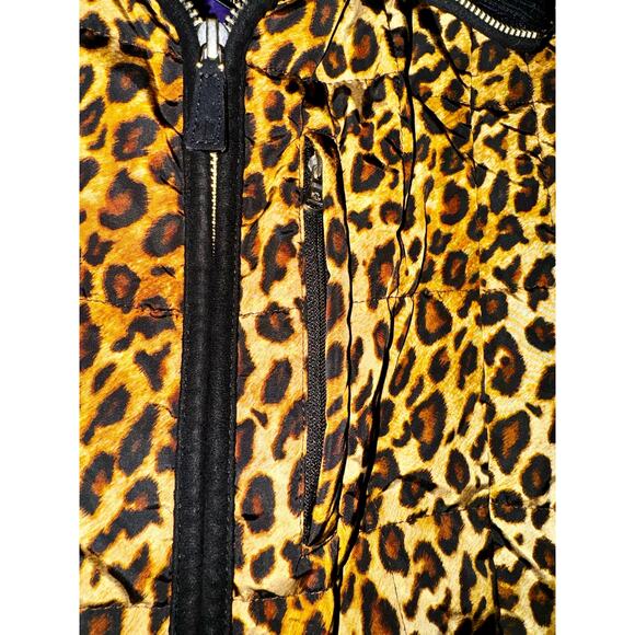 Lauren Ralph Lauren Womens 2X Puffer Vest Full Zip Up Cheetah Purple Quilted - Picture 3 of 12